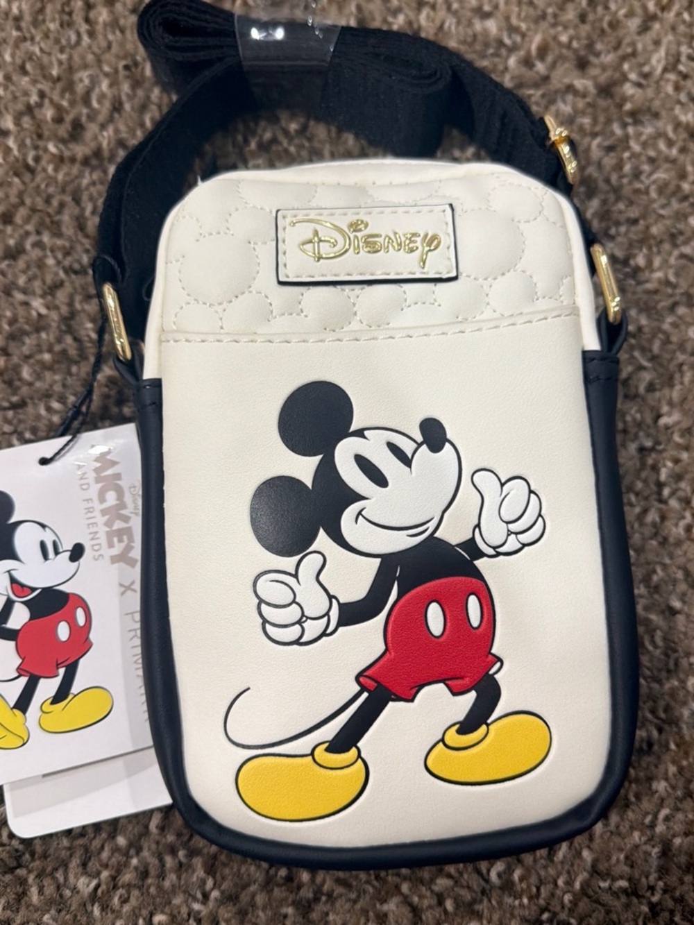 Disney Mickey Mouse White Crossbody Phone Bag